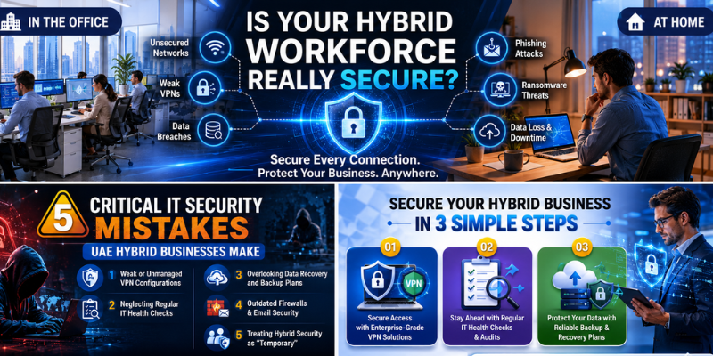 Hybrid work cybersecurity solutions for UAE businesses